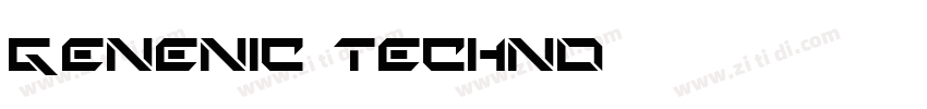 genenic techno字体转换